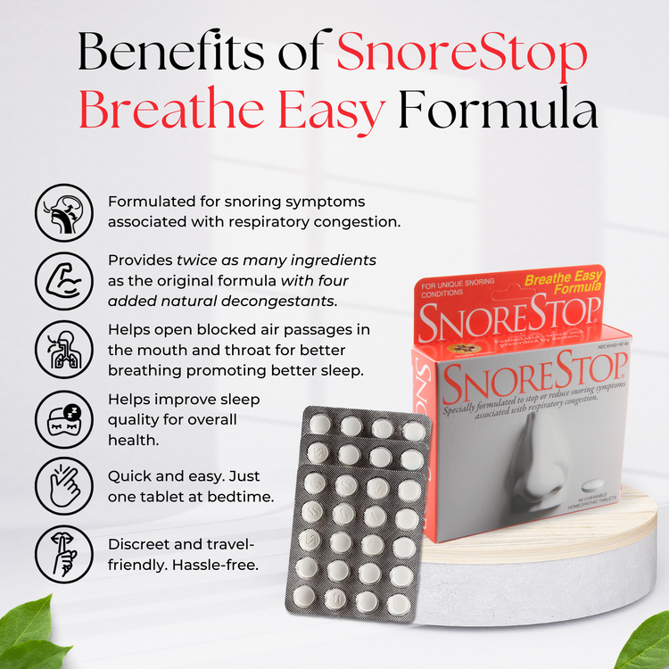SnoreStop Anti-Snoring Breathe Easy Formula