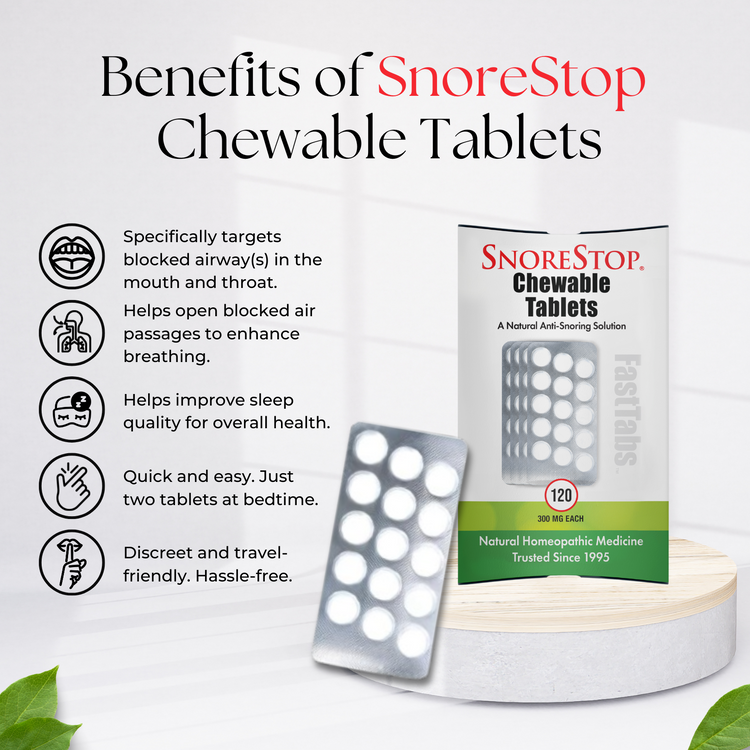 SnoreStop Anti-Snoring Chewable Tablets