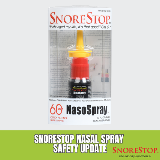 SnoreStop Nasal Spray Safety Update (2024 Recall Explained)