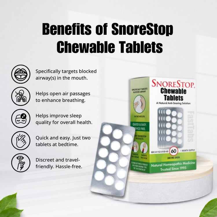 SnoreStop Anti-Snoring Chewable Tablets