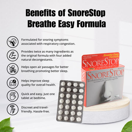 SnoreStop Anti-Snoring Breathe Easy Formula